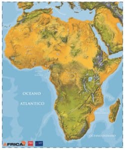 Mappa Africa fisica 2016